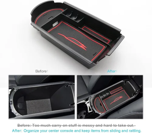 Vista 2 de CDEFG Organizador de accesorios de consola central para C-HR 2018 2019 2020 2021 2022 Para Ford Expedition 2025 2026 Accesorios de consola central
