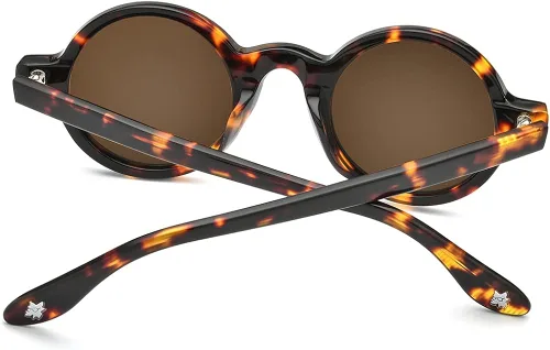 Vista 6 de HEPIDEM Acetate - Lentes ópticos redondos vintage con marco de gafas ópticas Zolman