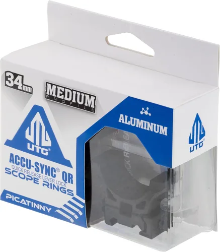 Vista 6 de UTG ACCU-SYNC QR 1.339 in Med. Anillos de alcance de perfil, Picatinny, negro