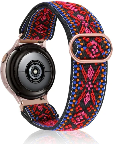 Vista 15 de TOYOUTHS Correa elástica de nylon de 20mm compatible con Samsung Galaxy Watch 7/6/5/4/FE/Active 2 de 40mm 44mm/Watch 6 Classic de 43/47mm/Watch 5