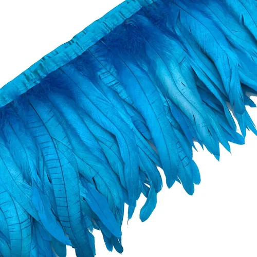 Vista 11 de Sowder Borde de flecos de plumas de gallo de 8 a 10 pulgadas de ancho para decoración de manualidades, paquete de 1 yarda (negro)