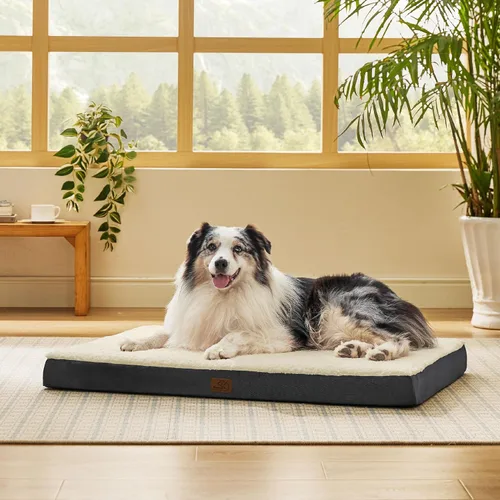 Vista 60 de Bedsure - Cama ortopédica pequeña para perros chicos, impermeable, con funda extraíble lavable, tapete de espuma con forma de huevera para mascotas