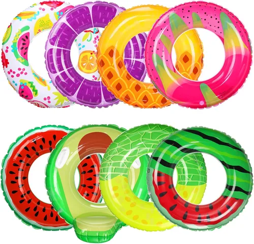 Vista 8 de Libima Flotadores inflables de piscina para adultos, anillos de natación, tubos de natación, flotadores para adultos, decoraciones hawaianas