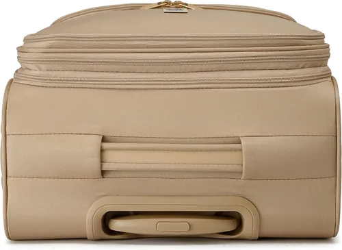 Vista 4 de Vince Camuto - Carrito rígido extensible y ligero con ruedas giratorias dobles, Bronceado, 2 Pc Set (2024)