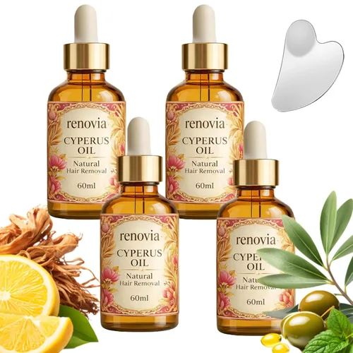 Vista 10 de Renovia Cyperus Rotundus Oil - Cyperus Rotundus - Suero de depilación para la piel, aceite natural para el cuidado de la piel, Cyperus Rotundus