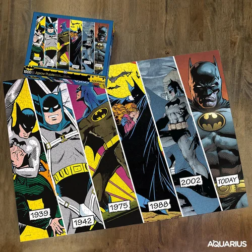 Vista 3 de AQUARIUS DC Batman Timeline Puzzle (rompecabezas de 1000 piezas) – Mercancía y coleccionables con licencia oficial de DC Comics – Sin