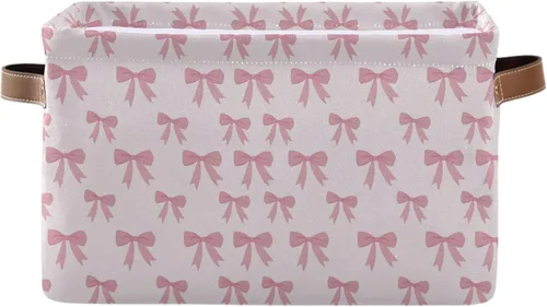 Vista 12 de ALAZA Shabby Chic - Caja de almacenamiento plegable con diseño floral de rosas, cestas organizadoras con asas para estantes, armario, sala de estar