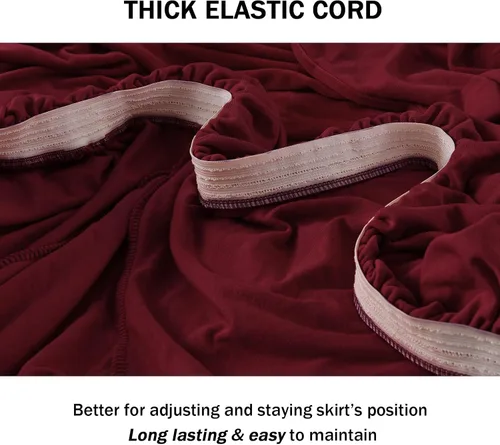 Vista 146 de NICEEC Funda para sofá biplaza, súper suave, 1 pieza, color rojo vino, elástica, universal, de elastano, para sala de estar, fácil ajuste, lavable