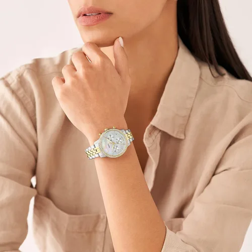 Vista 4 de Fossil Neutra - Reloj cronógrafo de cuarzo de acero inoxidable para mujer