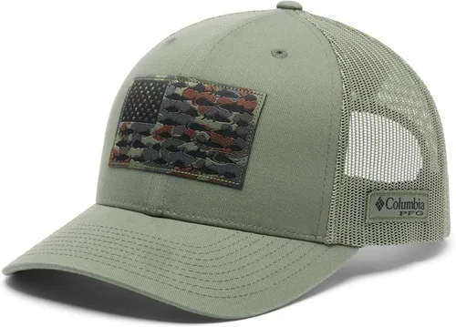 Vista 307 de Columbia Gorra de bola de malla Bandera antigua de malva/blanco/pescado
