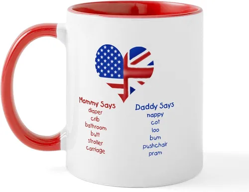 Vista 7 de CafePress British American Translations Taza de café de cerámica (11 oz)