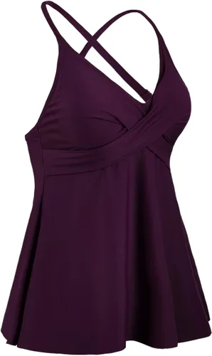 Vista 5 de Hilor Tankini para mujer, con cuello en V, con control de barriga, traje de baño con vuelo