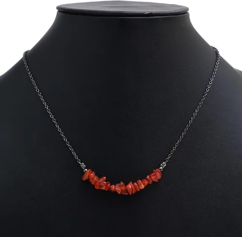 Vista 33 de Gempires - Collar de barra de chips naturales, cristales curativos de energía, regalo de cumpleaños, regalo para ella, joyería de piedras preciosas