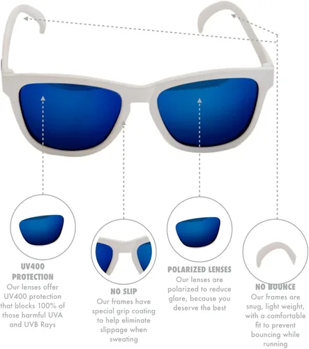 Vista 2 de Lentes de sol polarizados para los UV, antideslizantes, sin rebote, de Goodr, negro