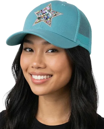 Vista 23 de Funky Junque Distressed Mesh Low Profile Trucker Hat Snapback Cap Paquete de 2: camuflaje negro y negro