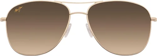 Vista 2 de Maui Jim Gafas de sol unisex con montura dorada, lentes polarizadas de bronce HCL®, 2.323 in