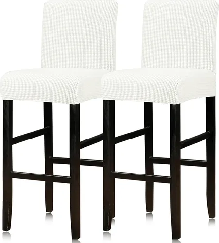 Vista 20 de Lellen - Fundas para taburete de bar de jacquard, fundas para silla de taburete de bar, fundas para silla de bar, fundas para taburete de bar