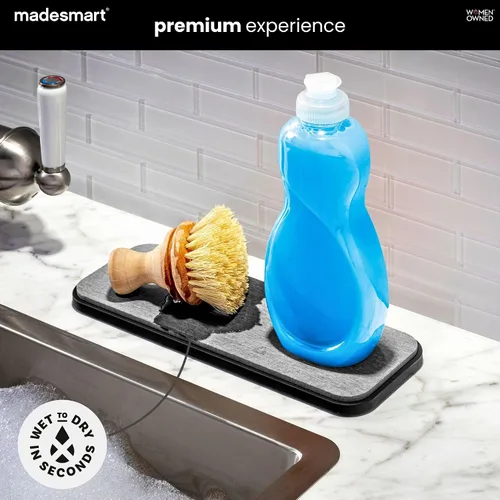 Vista 2 de madesmart Bandeja para fregadero, granito, colección de piedras de secado, base antideslizante
