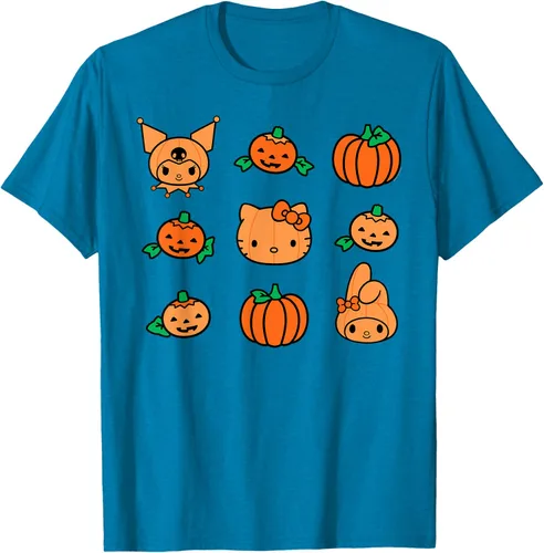 Vista 6 de Camiseta de Halloween Hello Kitty My Melody Kuromi Pumpkins
