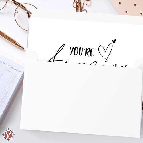 Vista 5 de Tarjetas de felicitación y sobres "You're Amazing" – Elegantes saludos plegables de agradecimiento, aliento y agradecimiento para amigos