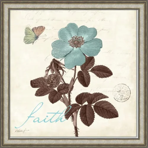 Vista 13 de Amanti Art Póster enmarcado para pared, 21 x 21 pulgadas, Touch of Blue II Faith por Katie Pertiet, póster enmarcado para decoración de pared, sala