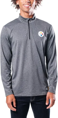 Vista 54 de Ultra Game Men's NFL Official Super Soft Quarter Zip Long Sleeve T-Shirt