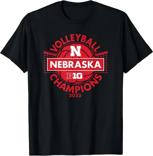 Vista 3 de Nebraska Cornhuskers Big Ten Champs 2023 Women's Volleyball T-Shirt