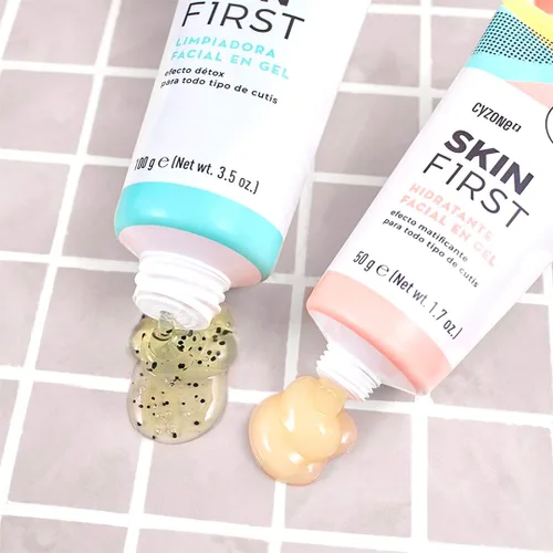 Vista 5 de Cyzone Skin First Set, limpiador facial de gel y gel hidratante facial, refresca y energiza tu cara