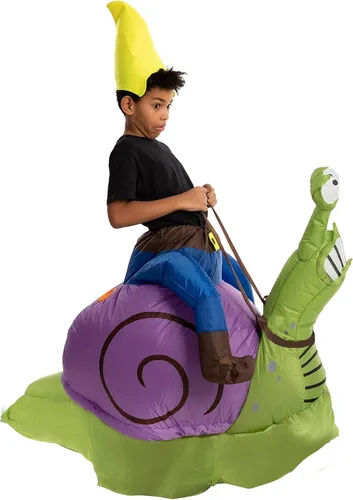 Vista 4 de Spooktacular Creations Disfraz inflable de Halloween, paseo de gnomo, un paseo de caracol en disfraz inflable