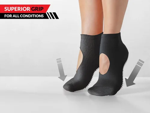 Vista 3 de REKKEN Yoga Socks With Grips For Women - Breathable Design Pilates Grip Socks For Women - Stylish Barre Socks - Grippy Socks