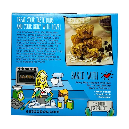 Vista 5 de Bobo's Oat Bites, Original con chispas de chocolate, 1.3 onzas (caja de 5 unidades)