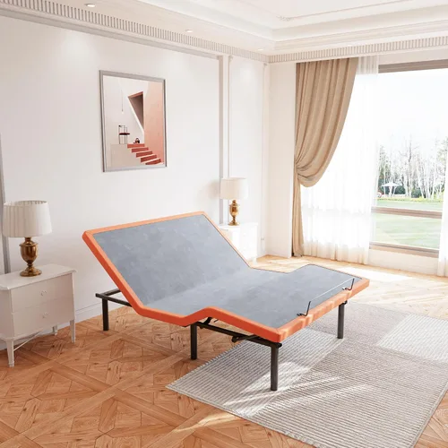 Vista 13 de ESHINE - Base de cama ajustable individual XL con colchón + colchón de espuma viscoelástica de gel de 8 pulgadas (firmeza media), control por