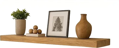 Vista 21 de joelsantiques Estantes flotantes de madera de 18 pulgadas para pared, 18 x Beige