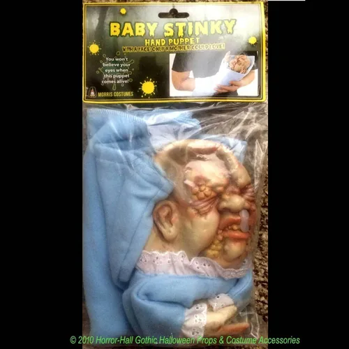 Vista 5 de Baby Stinky Puppet espeluznante mutante realista mutante accesorio de disfraz de Halloween