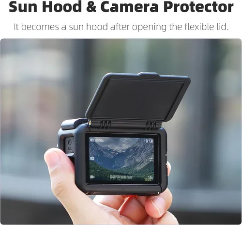Vista 4 de Action 5 Pro/4/3 - Parasol con pantalla antirreflejos, compatible con DJI OSMO Action 5 Pro/4/3, accesorios para cámara de acción DJI Osmo