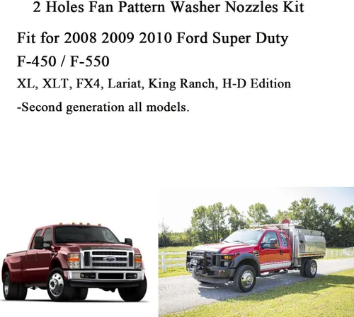 Vista 4 de 7C3Z-17603-A Boquillas de limpiaparabrisas de alta calidad para Ford Super Duty F250 F350 F450 F550 F550 Boquilla de chorro de líquido