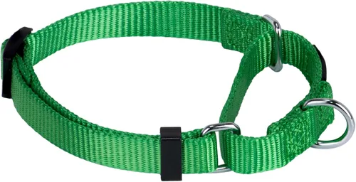 Vista 30 de Hyhug Collar Martingale para perros pequeños, color verde, resistente a prueba de escape, nailon duradero, sin hebilla, ideal para entrenamiento