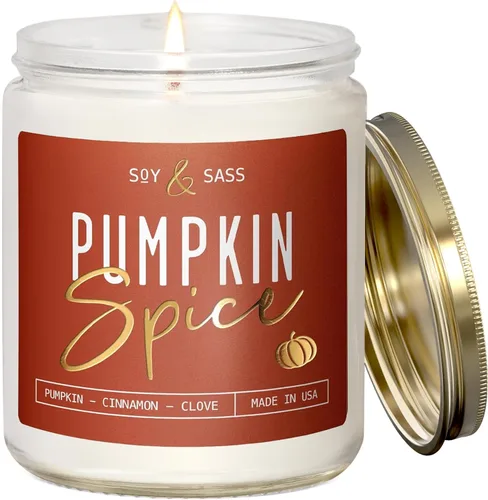 Vista 11 de Vela de sidra de manzana, velas de otoño I de sidra de manzana, canela y nuez moscada, infundida con aceites esenciales, vela perfumada de otoño