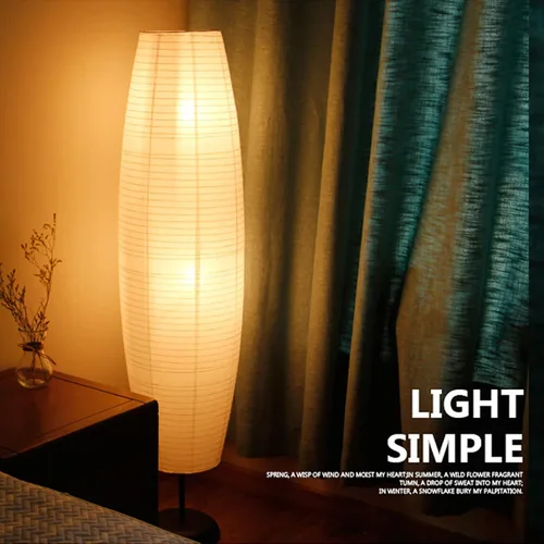 Vista 3 de Pantalla de lámpara de pie de papel, pantalla de papel de arroz blanco, cubierta de lámpara de repuesto para dormitorio, sala de estar