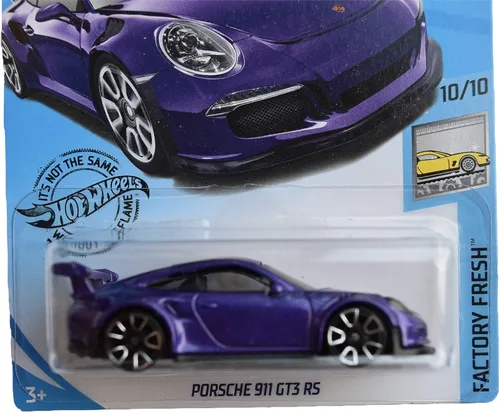 Vista 2 de Hot Wheels 2019 Factory Fresh Porsche 911 GT3 246/250, morado