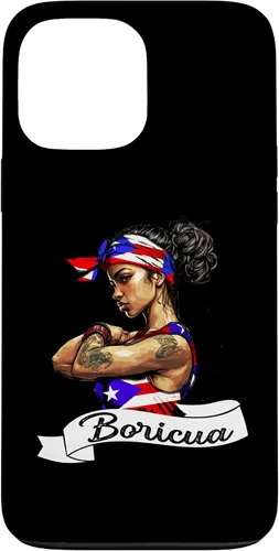 Vista 23 de Funda para iPhone 16 chica puertorriqueña Boricua Puerto Rico Flag Pride Mujer