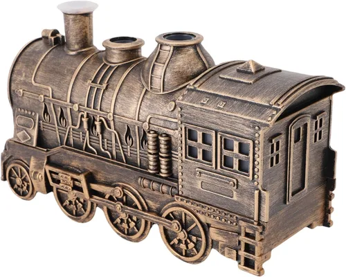 Vista 4 de Difusores de tren de 10.1 fl oz para aceites esenciales, difusor de aromaterapia de niebla fría con boquillas dobles, diseño de tren de vapor