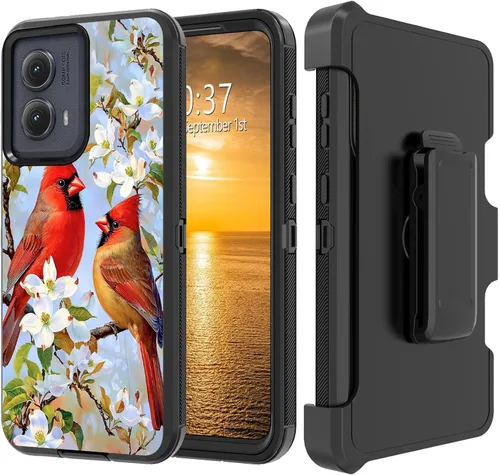 Vista 135 de Funda para Moto G Stylus 5G 2023 con funda de clip para cinturón y soporte, resistente de doble capa, resistente a prueba de golpes, para Motorola