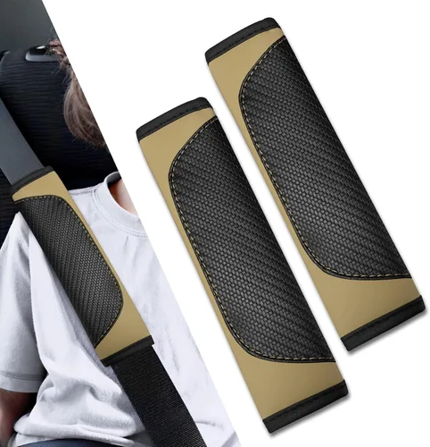 Vista 24 de 2 fundas para cinturón de seguridad de automóvil, almohadillas suaves para cinturón de seguridad, fundas para el cuello, protector de correa