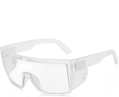 Vista 11 de Gafas de seguridad fotocrómicas de transición para hombres y mujeres, gafas de seguridad envolventes con protección UV anti luz azul