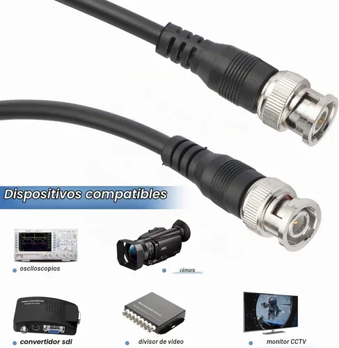 Vista 5 de Superbat Cable de 3G/HD SDI en espiral BNC cable 3ft 75 ohmios puente