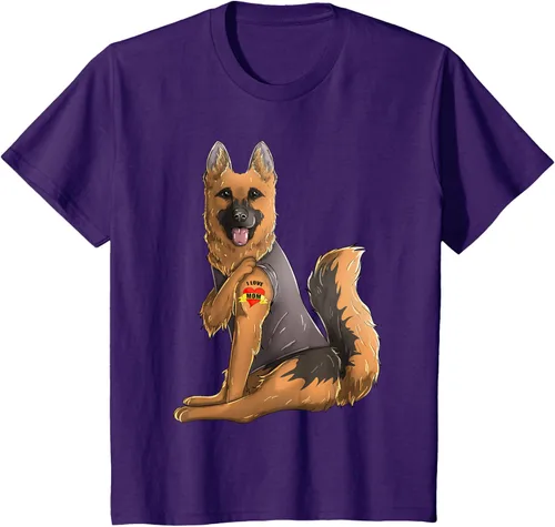 Vista 16 de Camiseta de perro con tatuaje de pastor alemán I Love Mom para el día de la madre, Negro, S