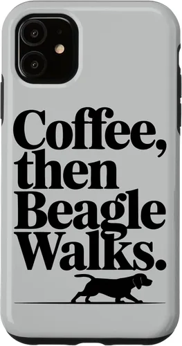 Vista 8 de Funny Beagle Walks Dad Beagle Mom Parent Beagle Coffee Case for iPhone XR