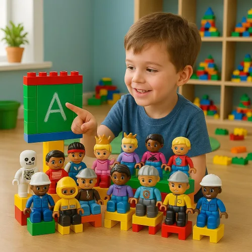 Vista 8 de Kids Toys Figuras de personas para niños, juguetes preescolares, bloques de construcción para niños, compatible con las principales marcas