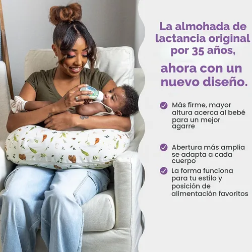 Vista 3 de Boppy Almohada de lactancia, Bare Naked - Almohada más grande y con mayor soporte para lactancia y alimentación con biberón con mayor elevación